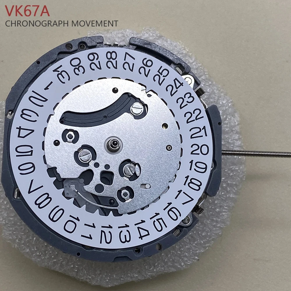 

Japan Made VK67A VK63A VK61A Quartz Chronograph Movement 6 Pin Watch Repair Parts Replace Movement Supplied with battery VK67