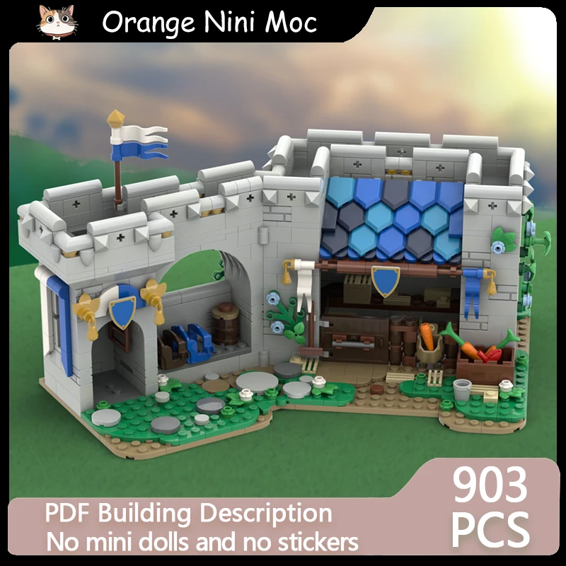 

Военная средневековая модель замка MOC, конструктор из строительных блоков, конюшня для солдат, модульная технология, подарки, праздничный набор для сборки, детские игрушки