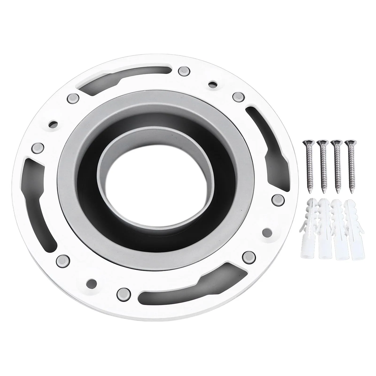 

Toilet Flange Kit Toilet Flange Silicone and ABS Gray Toilet Flange Replacement for 4in 5in Special 3in Waste Pipe