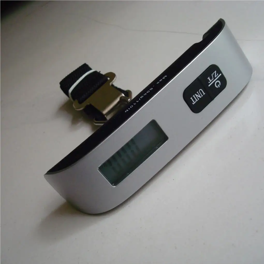 50kg Hook Belt Scale with Backlight LCD Electronic Suitcase Luggage High Precision Hand Held Weighing Tool Thermometer