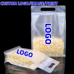100PCS 3D Frosted Matte Reclosable Ziplock Pouches Coffee Beans Snack Spice Wedding Gift Storage