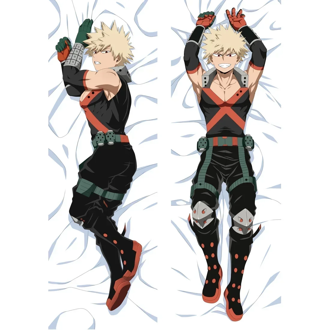 Body Hugging My Hero Academia Pillow Case Anime Dakimakura Double Sided Otaku Waifu Bakugou Katsuki Pillowcase DIY Custom Covers