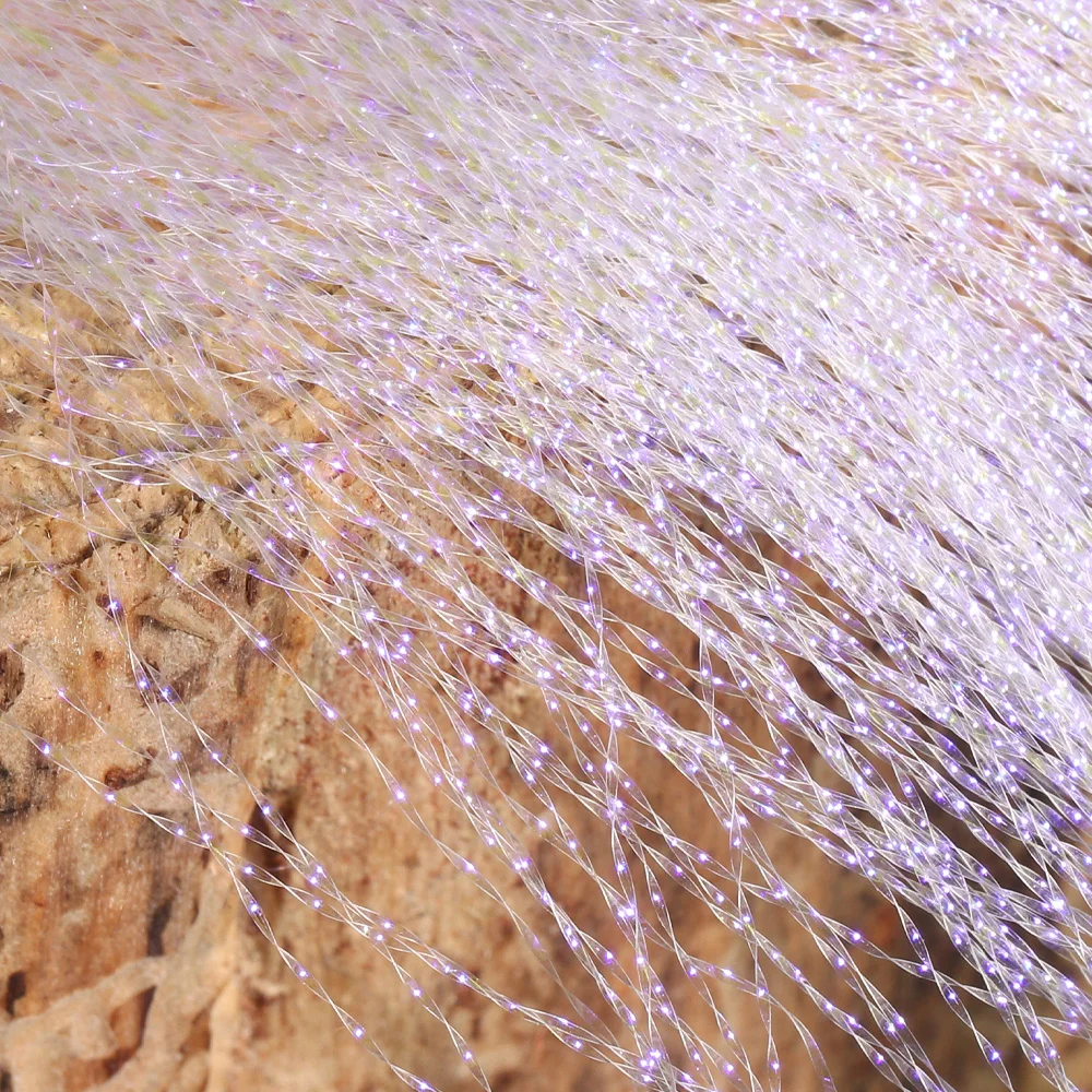2 Packungen Gedrehtes Flashabou Holographisches Lametta zum Fliegenbinden, Kristallflash für Köderfische, Streamer, Jig-Haken, Material zur Herstellung von Angelködern – Detail 7