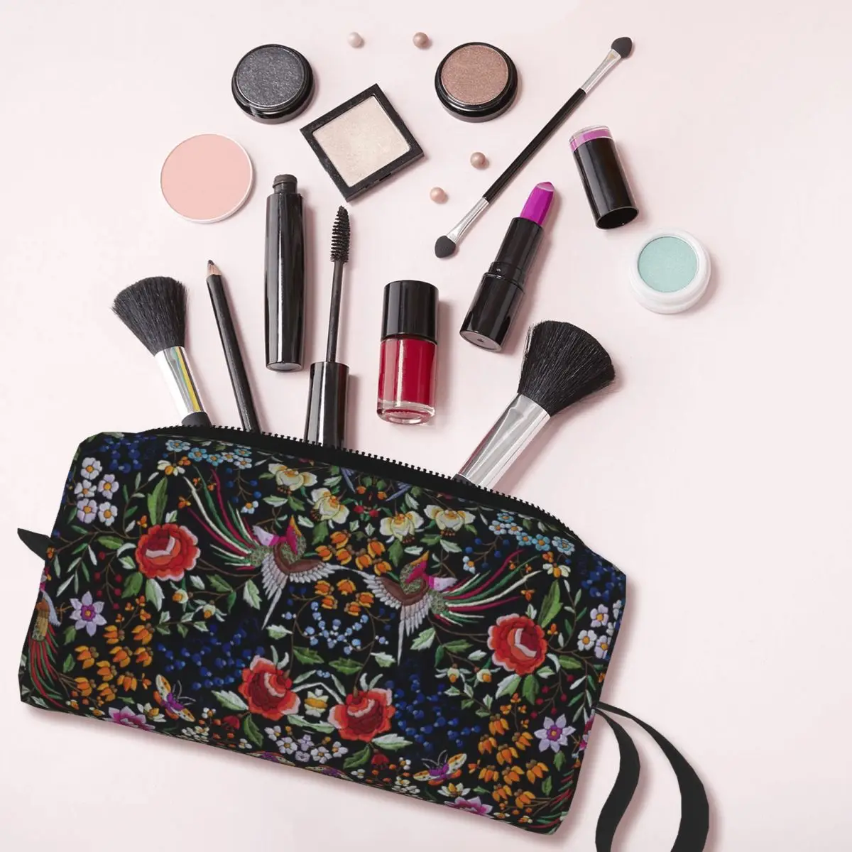 Spanish Flamenco Manton Shawl Motif Pencil Case for Kids Gifts Pen Box Pencil Bag Stationery Supplies Travel Women Cosmetic Bag