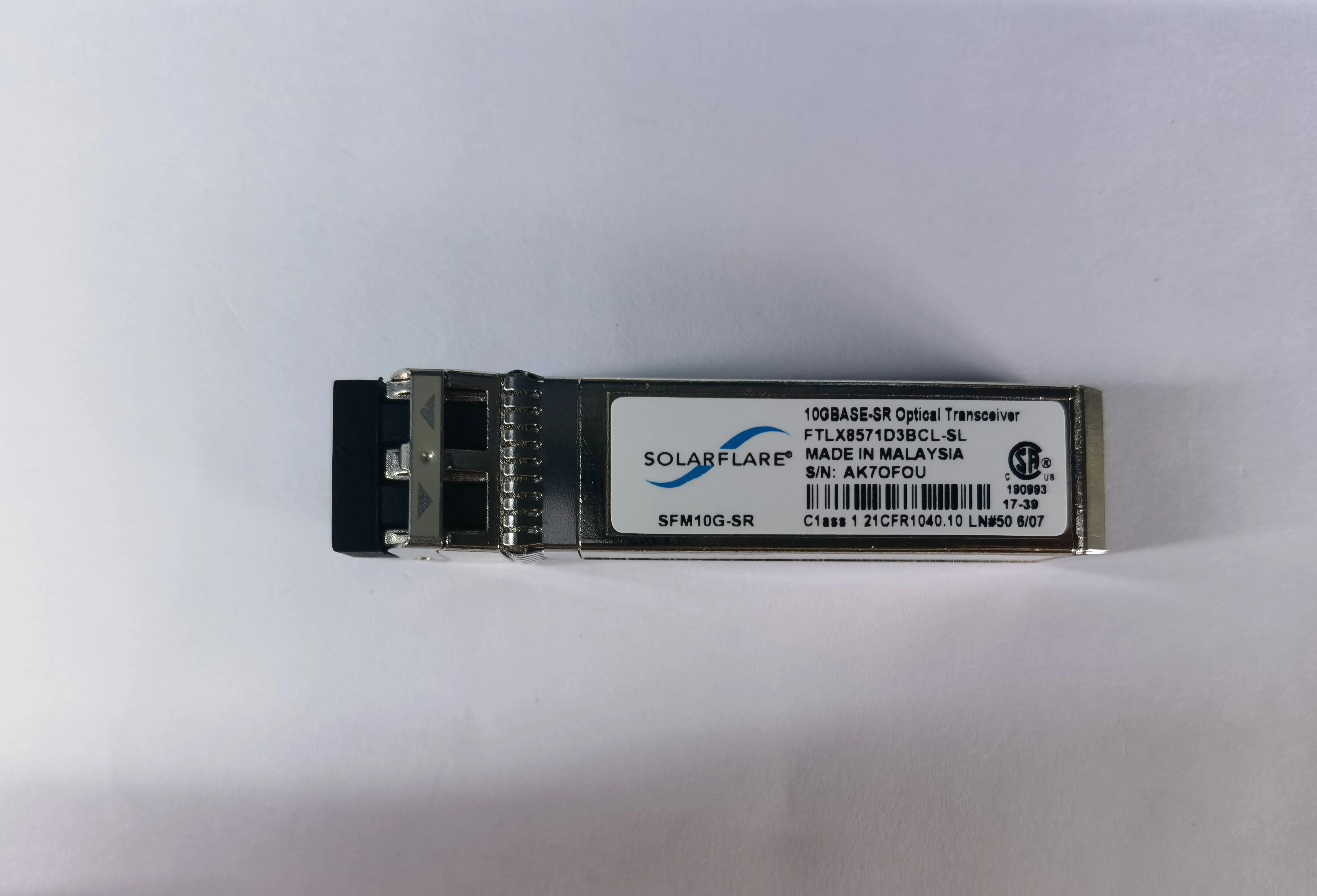 Modulo SFP + per ricetrasmettitore ottico Solarflare SFM10G-SR 10G 300m 850nm SFP + FTLX8571D3BCL-SL