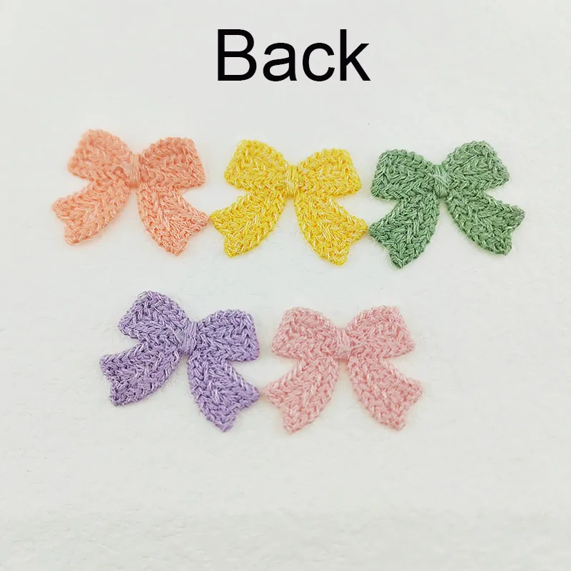 50 Stück 35*25mm Wollschleifen-Applikationen für DIY-Kleidung, Hüte, Schuhe, Nähzubehör, Aufnäher, Kopfbedeckungen, Haarschleifen, Clips, Dekorationszubehör – Detail 12