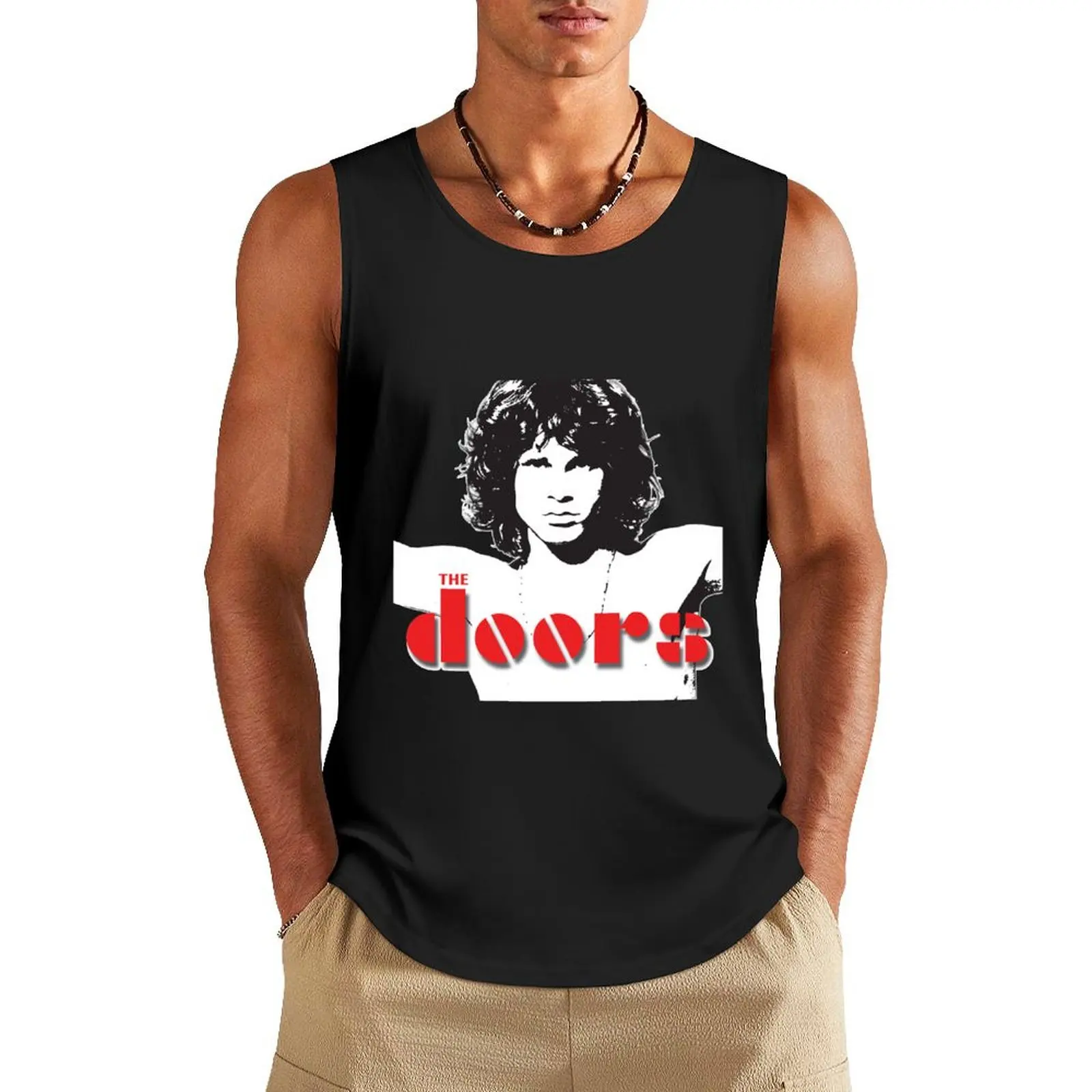 

Jim Morrison-the Doors Tank Top Vest for boy Men's gym articles sports vest