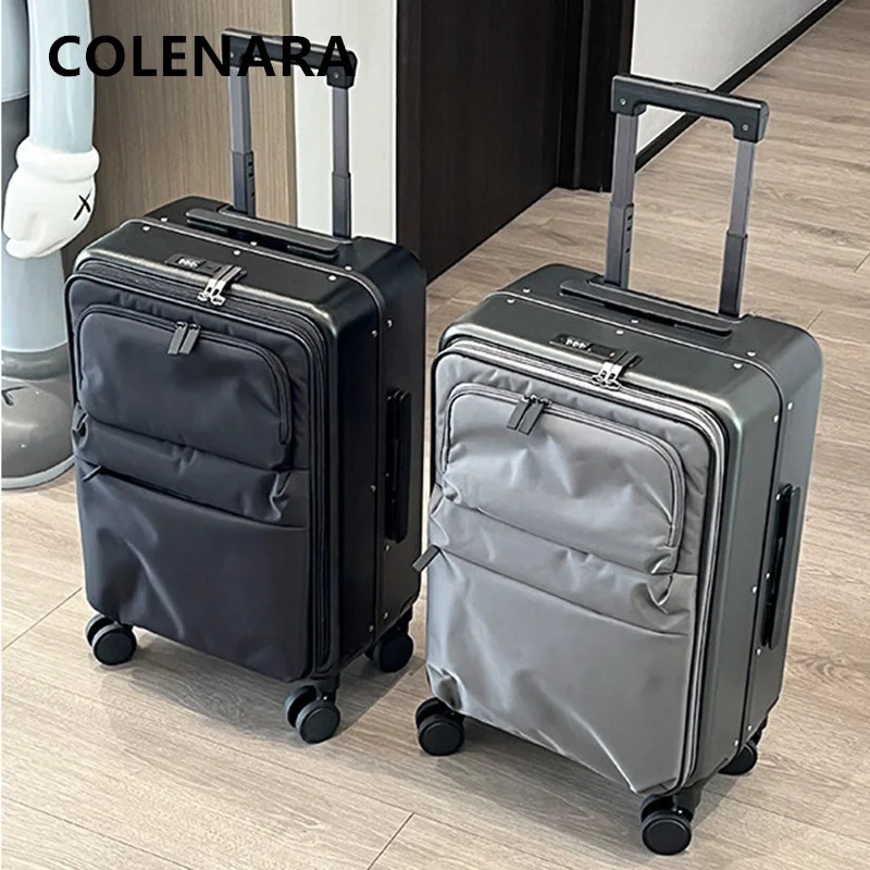 

Чемодан COLENARA 20-30 дюймов, многофункциональный, большой вместимости, на колесиках, для ручной клади, женский, с кодовым замком