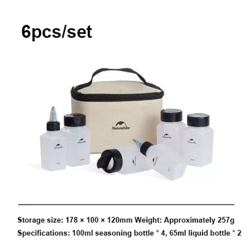 

6/8 шт. портативная банка для приправ для кемпинга с сумкой для хранения, 2 стиля, набор банок для хранения специй, набор бутылок для приправ