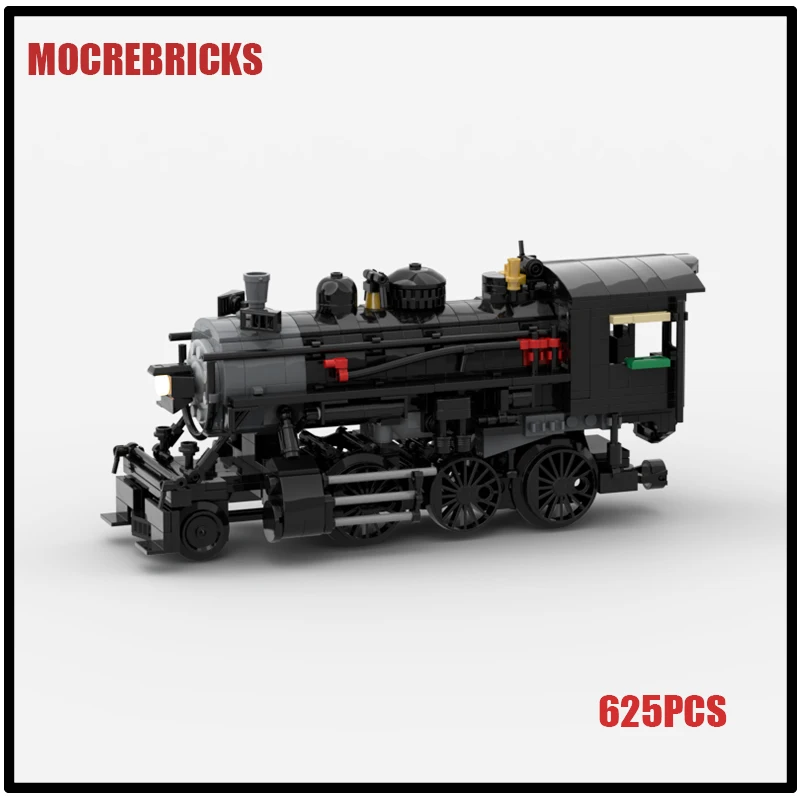 

MOC Building Blocks Urban Railway Freight Train M-6 Mogul Steam Locomotive With Power Motor Assembly Model Bricks Toys For Adult