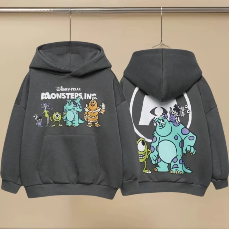 

Осенние повседневные толстовки для малышей, модные толстовки Disney Pixar Monsters Inc с двусторонними принтами для мальчиков и девочек, спортивная одежда