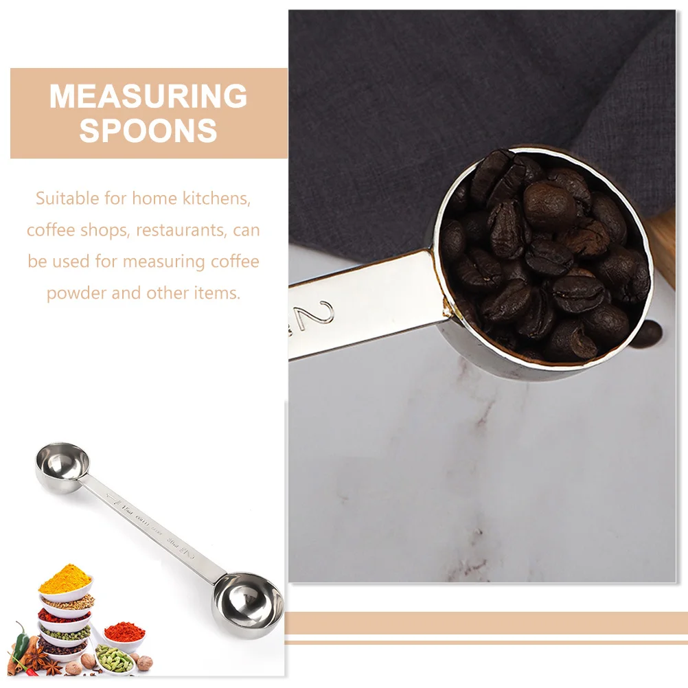 

Stainless Steel Measuring Spoon Double Ended Coffee Scoop Kitchen Scale Spoon For Baking Tea Sugar