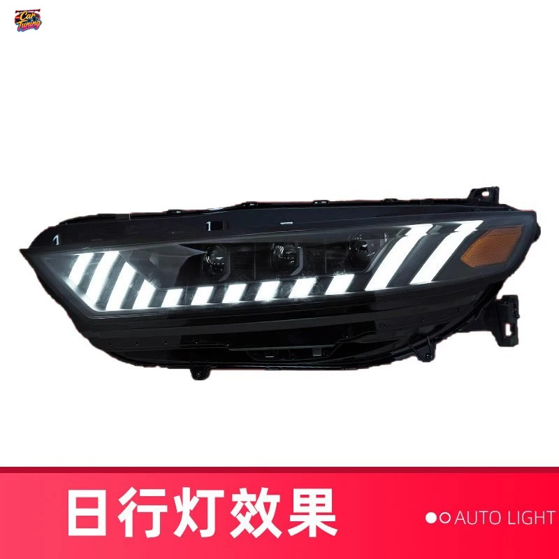 Suitable for generation Accord 11th headlight assembly modification with LED daytime running lights, sequential turn signals, an