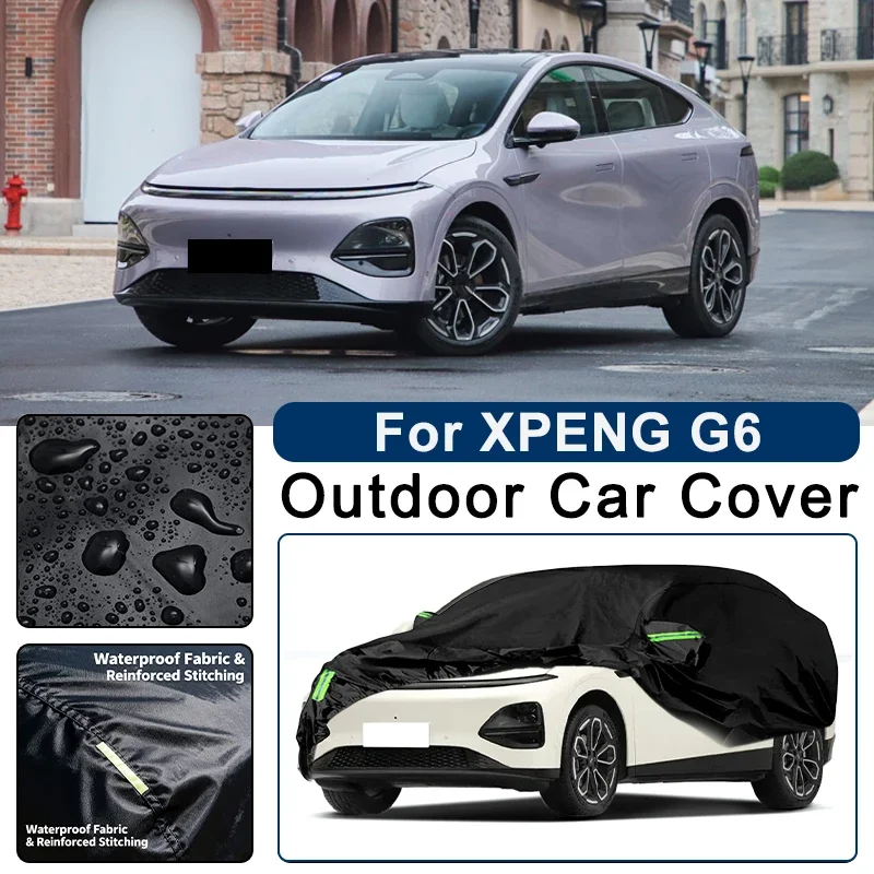 

Outdoor Car Cover Waterproof Dustproof UV Sun Protection, Full Car Protector Exterior Accessories For XPENG G6 2023-2026