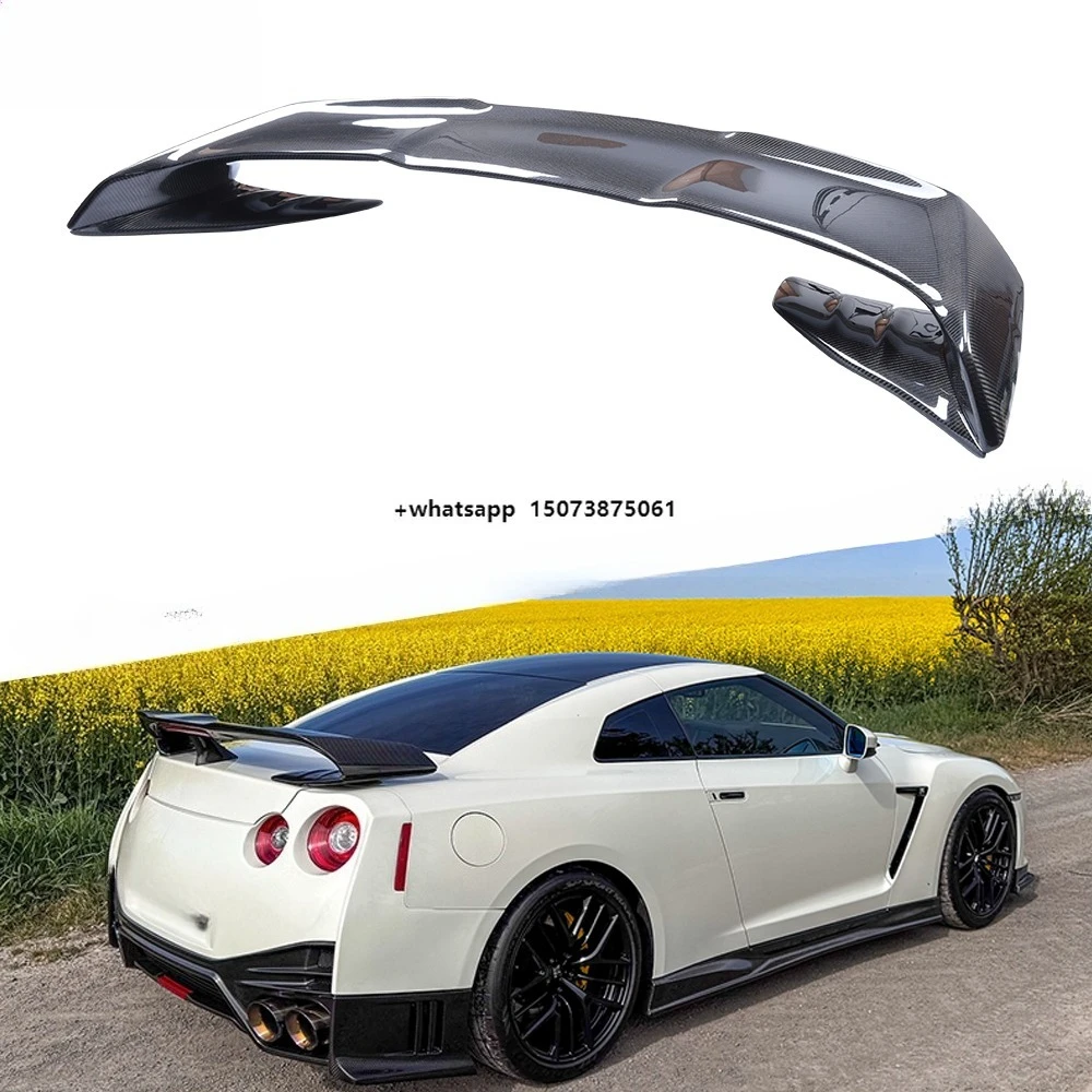 

For GTR R35 Sports Car VRS Style Real Carbon Fiber Rear Spoiler Trunk Wing