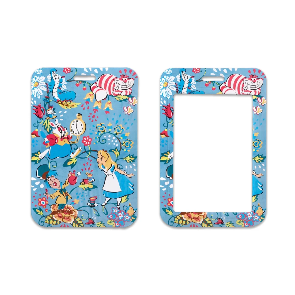 Alice in Wonderland Lanyard Card Holder ID Badge Holders Cartoon Credential Holders Anime Keychain Credit Card Case For Nurse