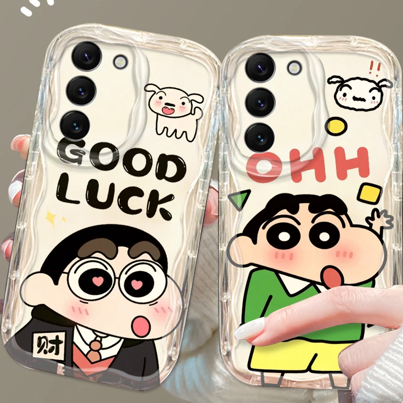 Anime C-Crayones S-Shins-chanes For Samsung S24 S23 S21 S20 Ultra Plus FE A73 A72 A71 A51 A31 A05S A05 A04 5G Wave Oil TPU