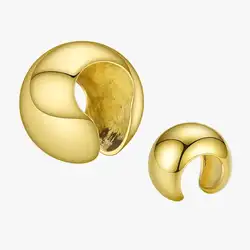 ENFASHION Punk Ball Ear Cuff Clip On Earrings For Women Gold Color Rock Pea Earings Without Piercing Pendientes Mujer EC191038