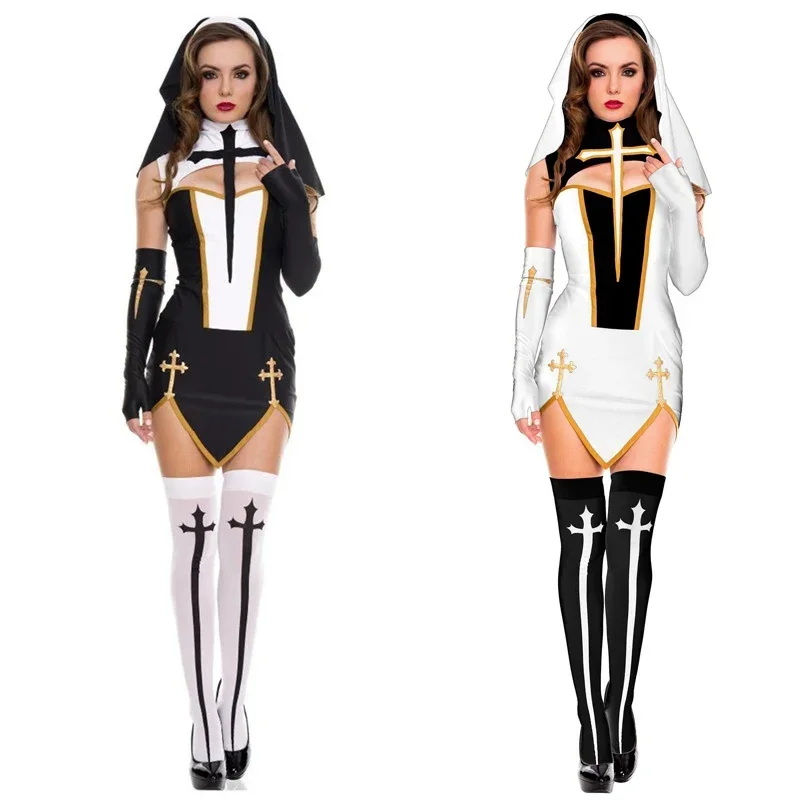 

Halloween Adult Sexy Nun Sister Exotic Lingerie Fancy Dress