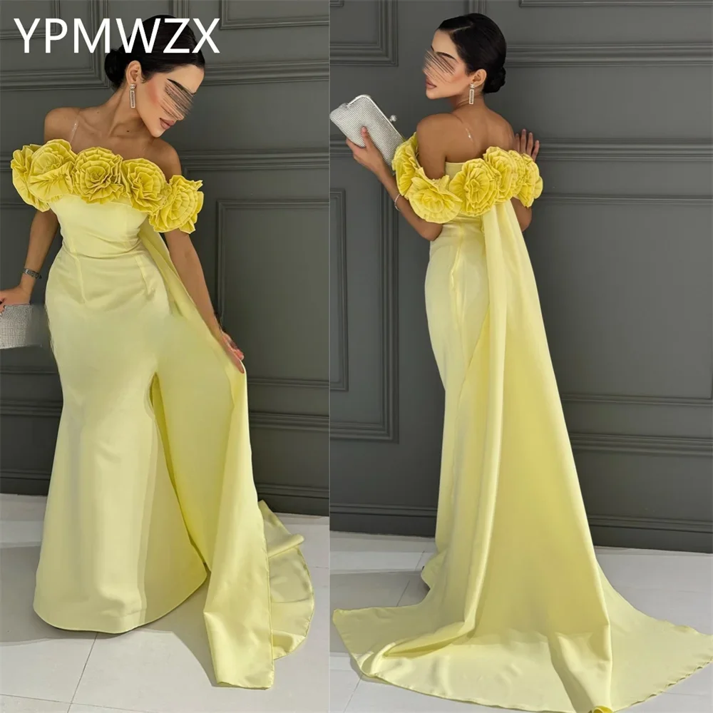 

Customized Prom Gown Evening Formal Dress YPMWZX Off-the-shoulder Column Floor Length Skirts Bespoke Occasion Dresses Party Occ