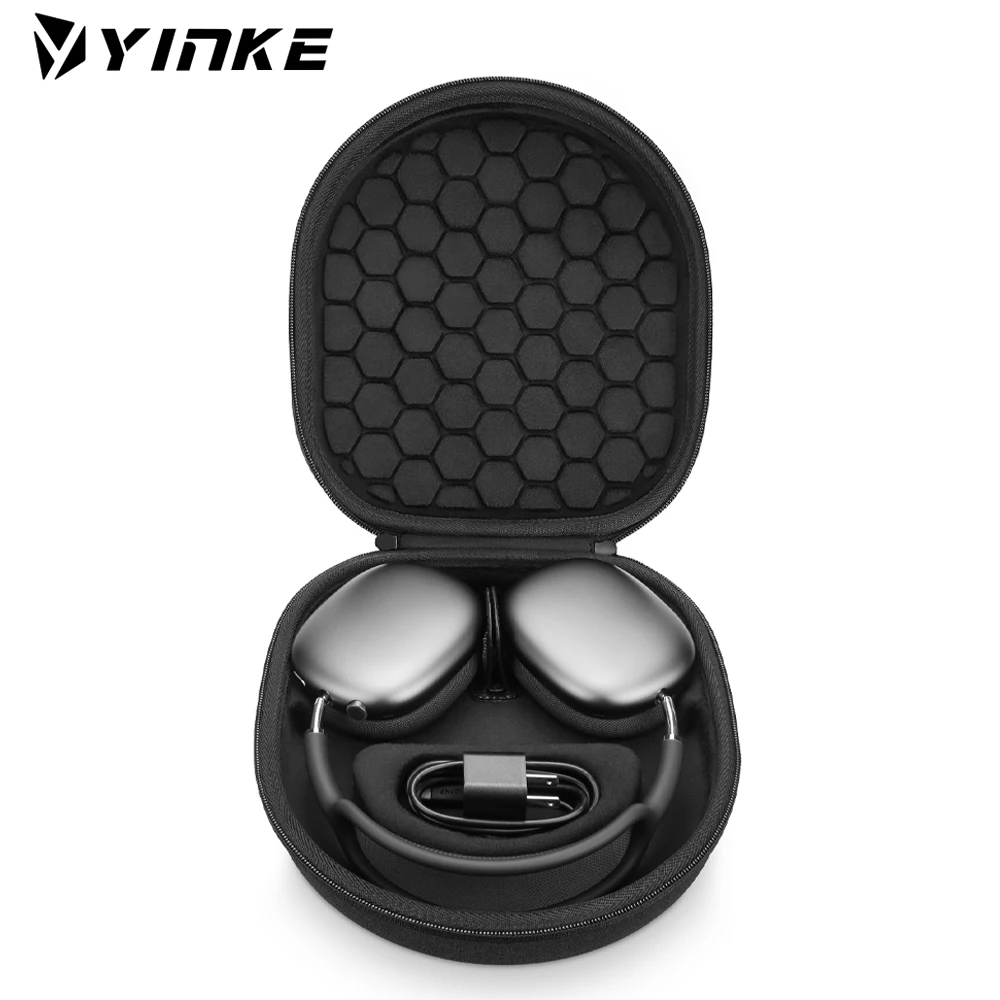 

Водонепроницаемый смарт-чехол Yinke для Apple AirPods Max, поддерживает режим сна, защитный чехол для наушников, дорожный портативный чехол для хранения