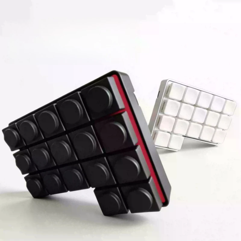 MX-CUBE Split Keyboard Customized Dual-mode Bluetooth Wired Hot Swap Low Profile CNC Aluminum Alloy Office Programming Keyboard
