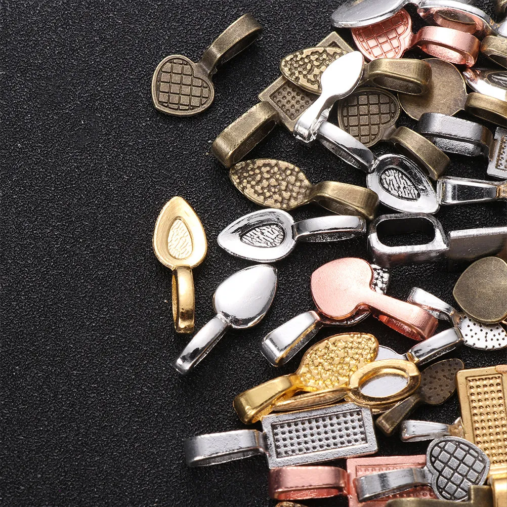 

240 шт. оснований для кулонов-лопаток из цинкового сплава, аксессуары для изготовления украшений своими руками, основания для кабошонов с плоской подложкой под клей для ожерелий и брелоков