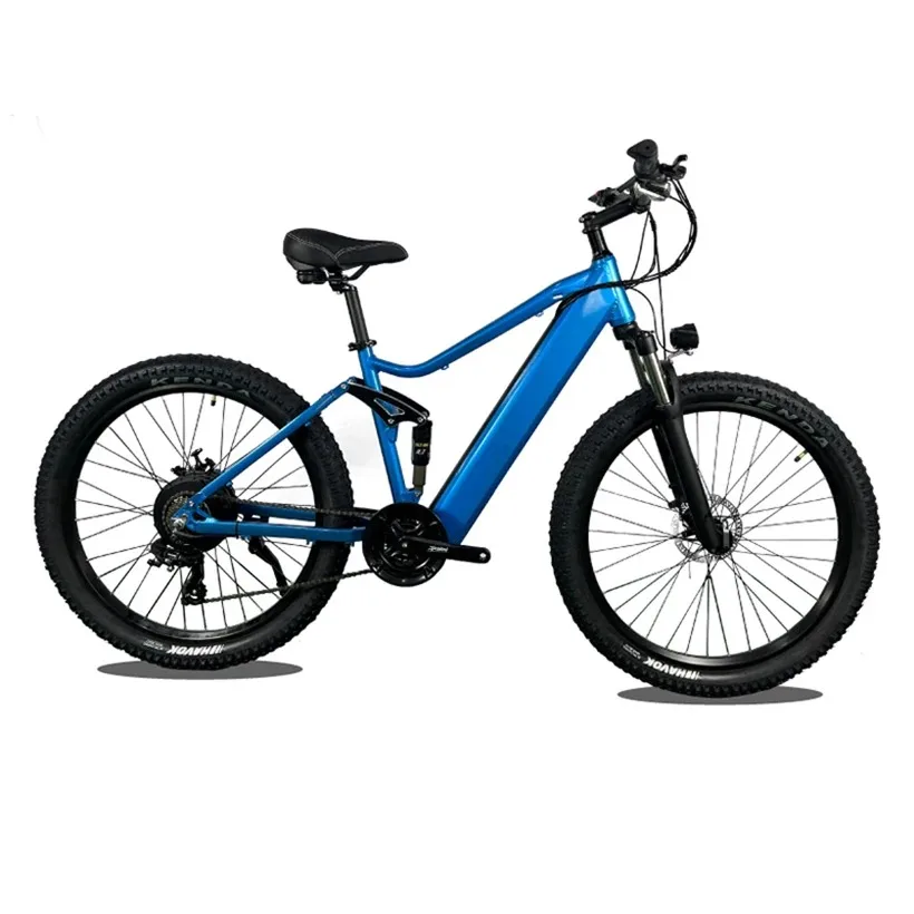 

750W 48V 10.4AH Lithium Battery 7 Speed ZOOM Disc Break Electric Bike City Road Mountain Full Suspension 27.5 Carbon Fiber EBike