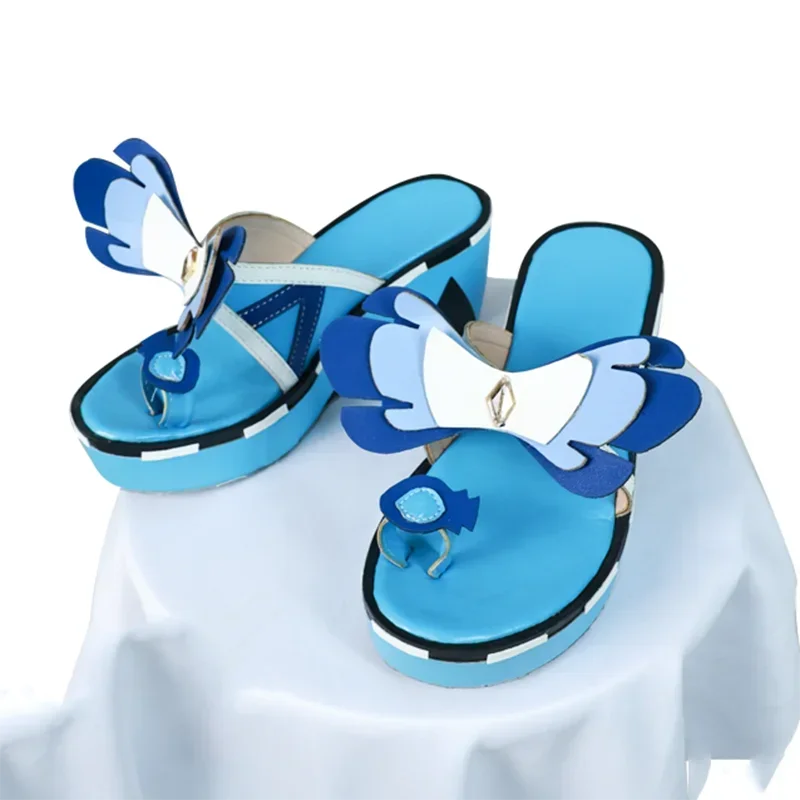 Nuovo gioco Genshin Impact Mualani Scarpe Cosplay Donne adulte Lolita Cameriera Pantofole con tacco alto Accessori per costumi da festa di Halloween