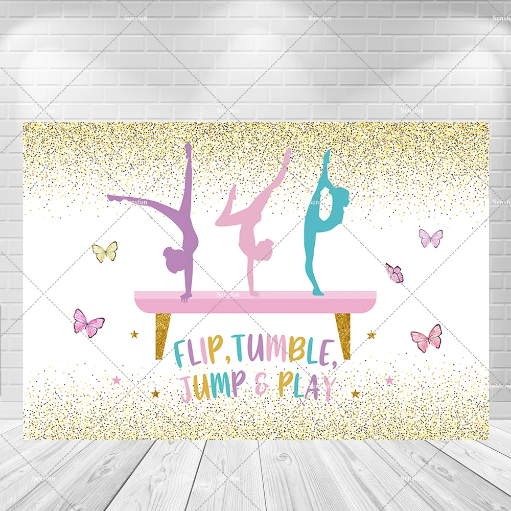 الجمباز موضوع التصوير خلفية الوجه تعثر القفز واللعب الفتيات استحمام الطفل حفلة عيد ميلاد الخلفيات مخصصة