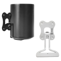 Speaker Metal Wall Mount for Sonos Era 100 Wireless Speaker, Adjustable Wall Stand Holder for Sonos Era 100 (White)