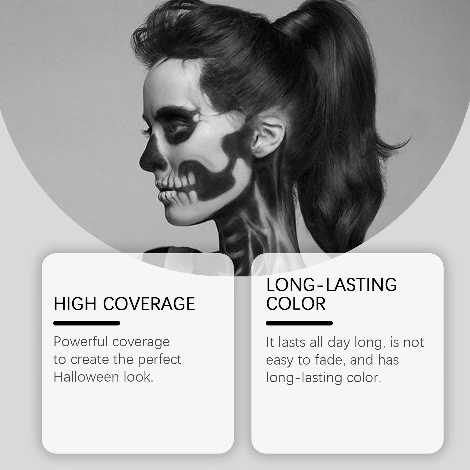 طقم مكياج الهالوين - لعب الأدوار التنكرية - تصميم وجه مخيف - كونتور وتسليط الضوء على - حصريًا للهالوين #2