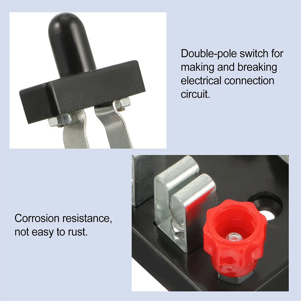 Double-Pole Double Throw Switch Premium Metal Plastic Materials for Teaching Use Science Project Electrical Equipment