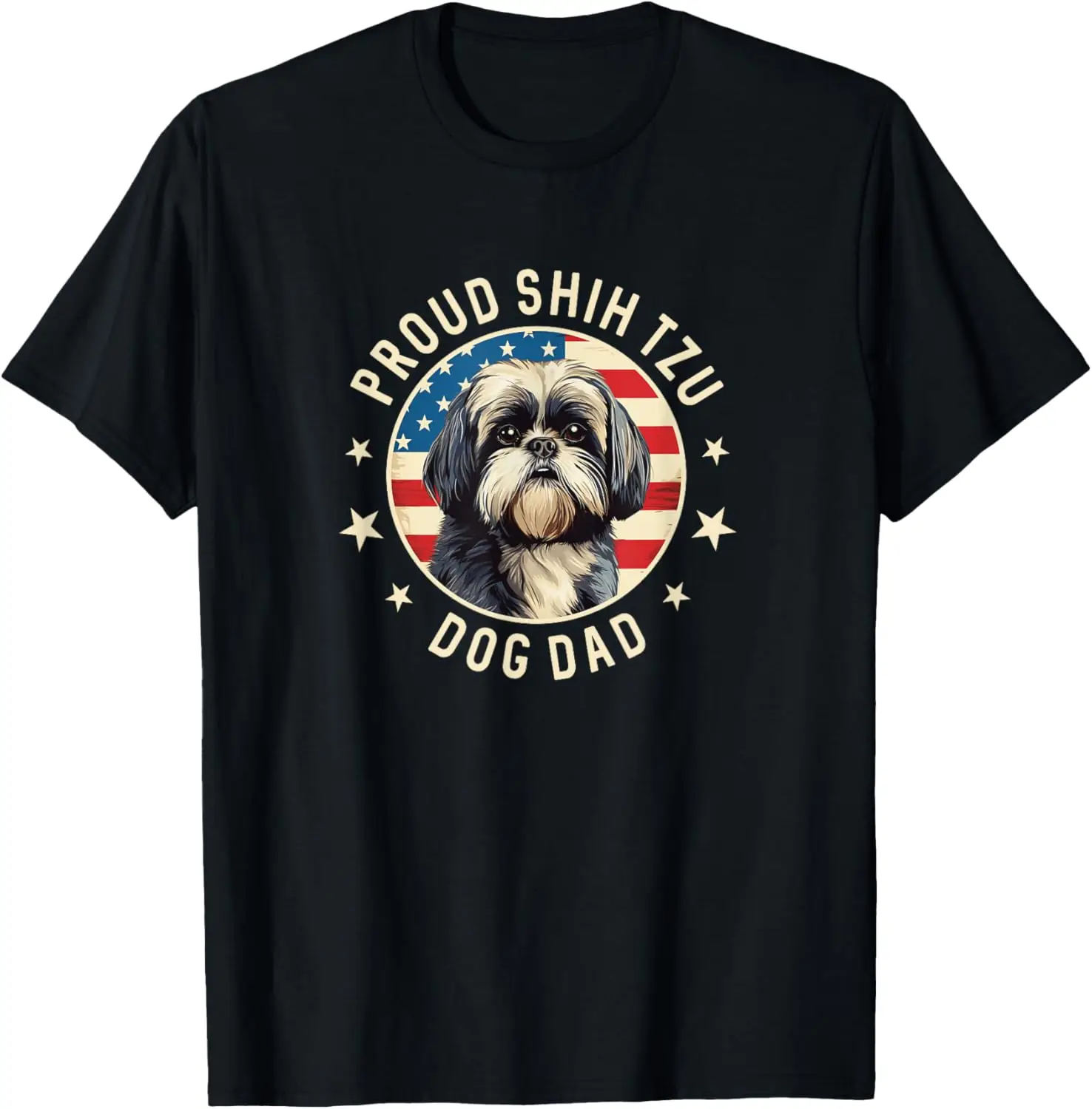 Shih Tzu Gifts For Men, Proud Shitzu Dog Dad T-Shirt