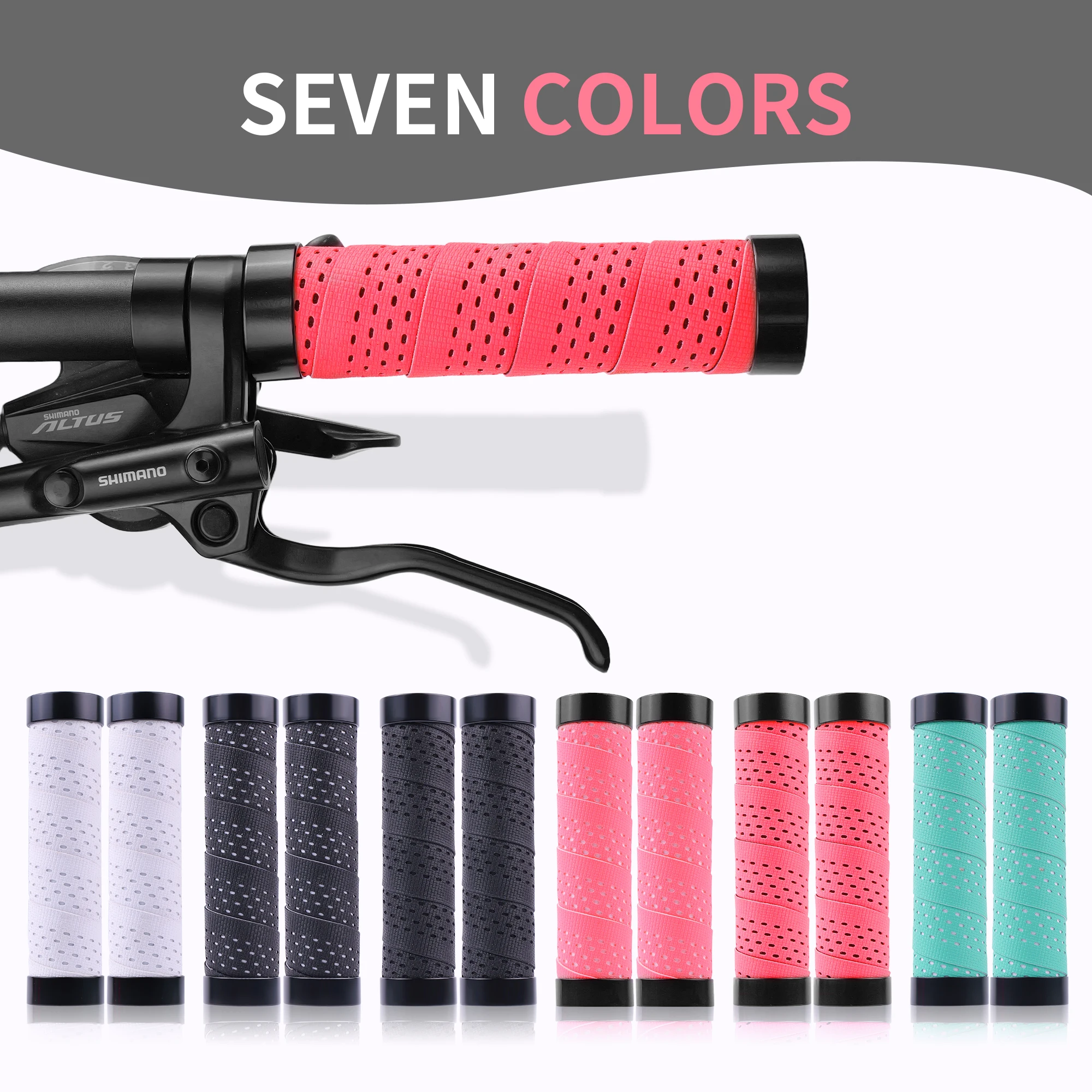 Bicycle Silicone Handlebar Grips Integrated Damping Anti-Vibration Wrap Bike Grips Aluminum Alloy