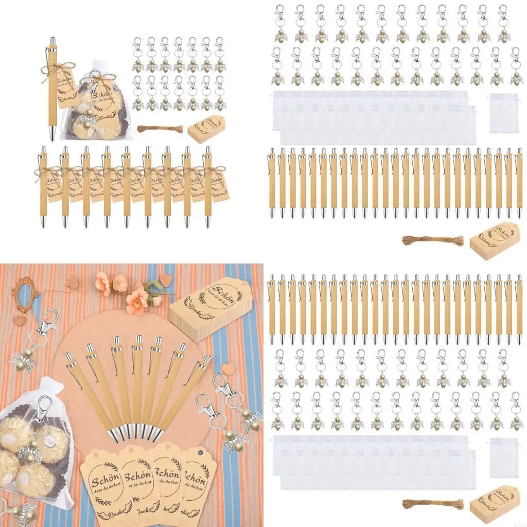 

LXAA 25pcs Parlpoint Pen с ангельными бревнами и мешкой на шнурке