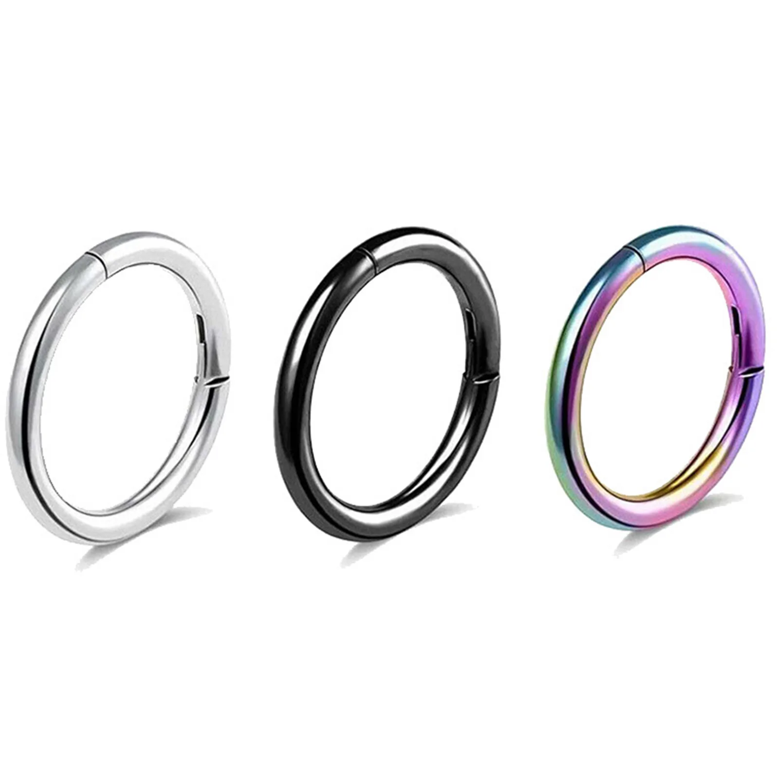 2 шт., кольца для пирсинга, 1,2 мм