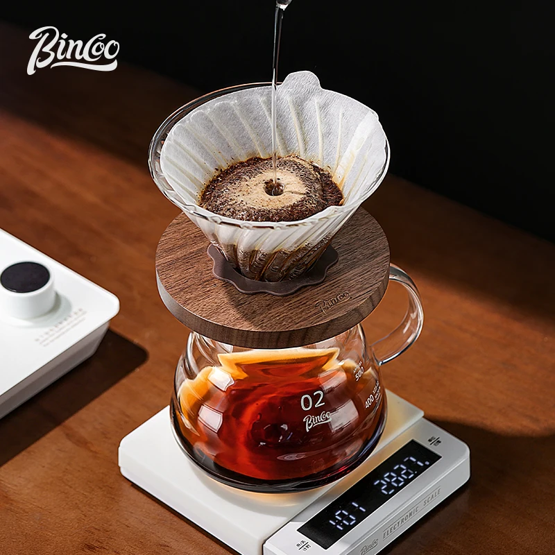 Bincoo temperature controlled hand brewed coffee set glass sharing pot