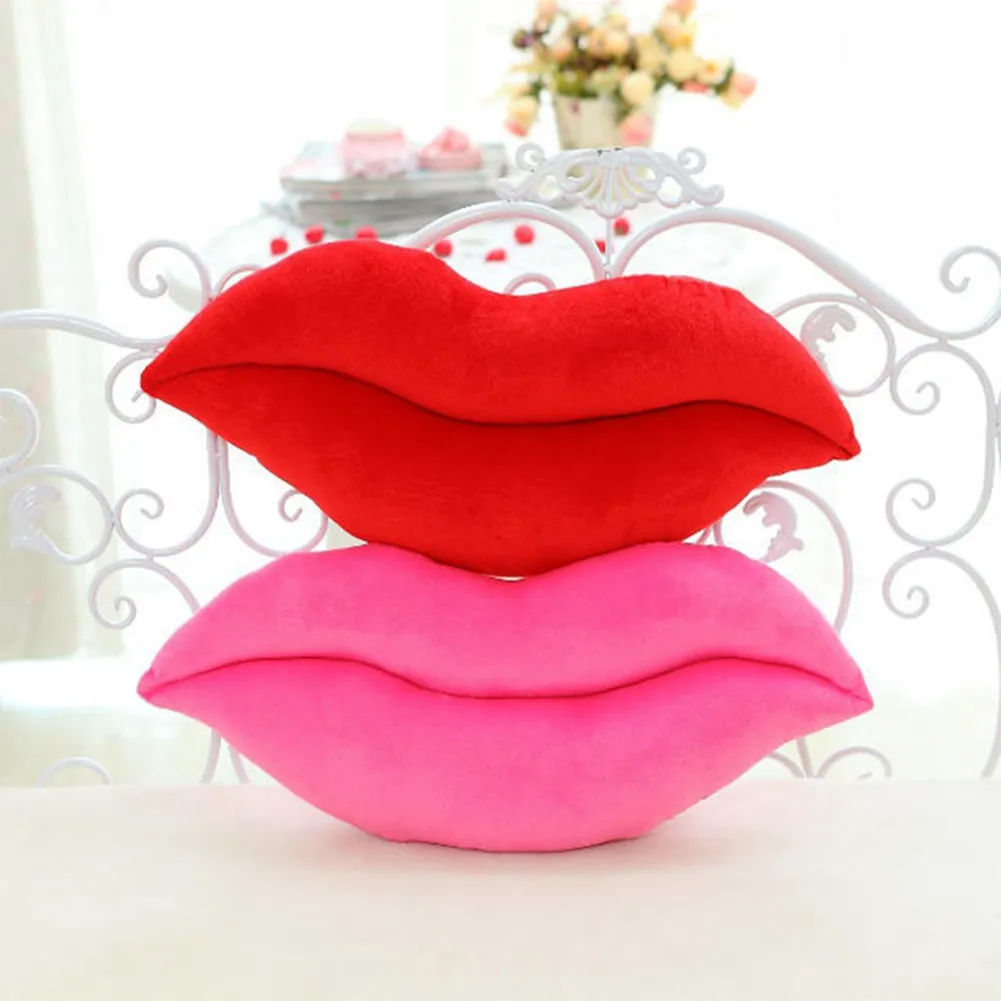 Big Red Lips Cushion Pillow Stuffed Plush Doll Car Seat Home Living Room Bedroom Decoration Valentine's Day Gift