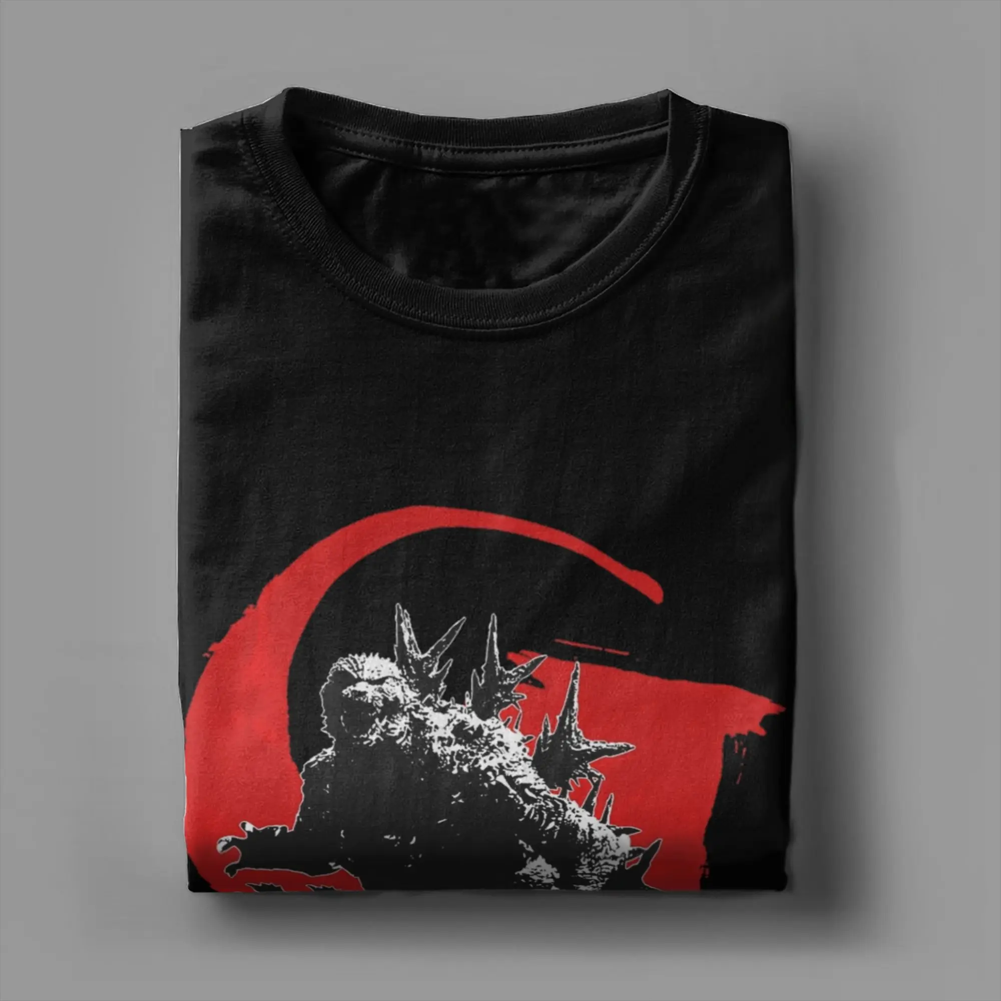 Godzillaed Minus T-Shirt Men  Novelty Cotton Tee Shirt Round Neck Short Sleeve T Shirts Plus Size Tops - view 4