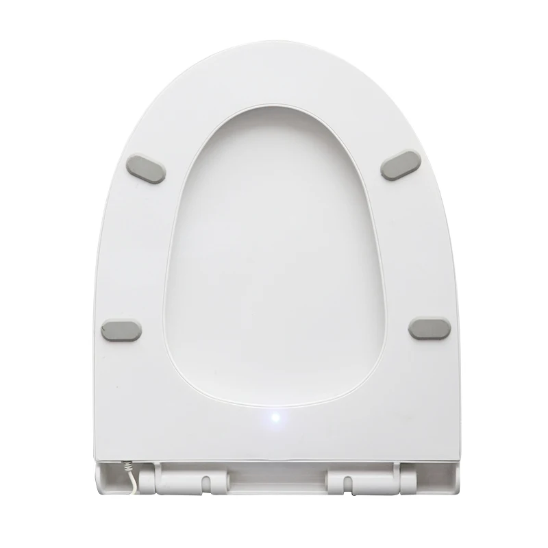 Elongated Antibacterial Bidet Toilet Seat, White PP Constant Heat Slow Close & Quick Release Hinge Easy Install Toilet Lid Cover