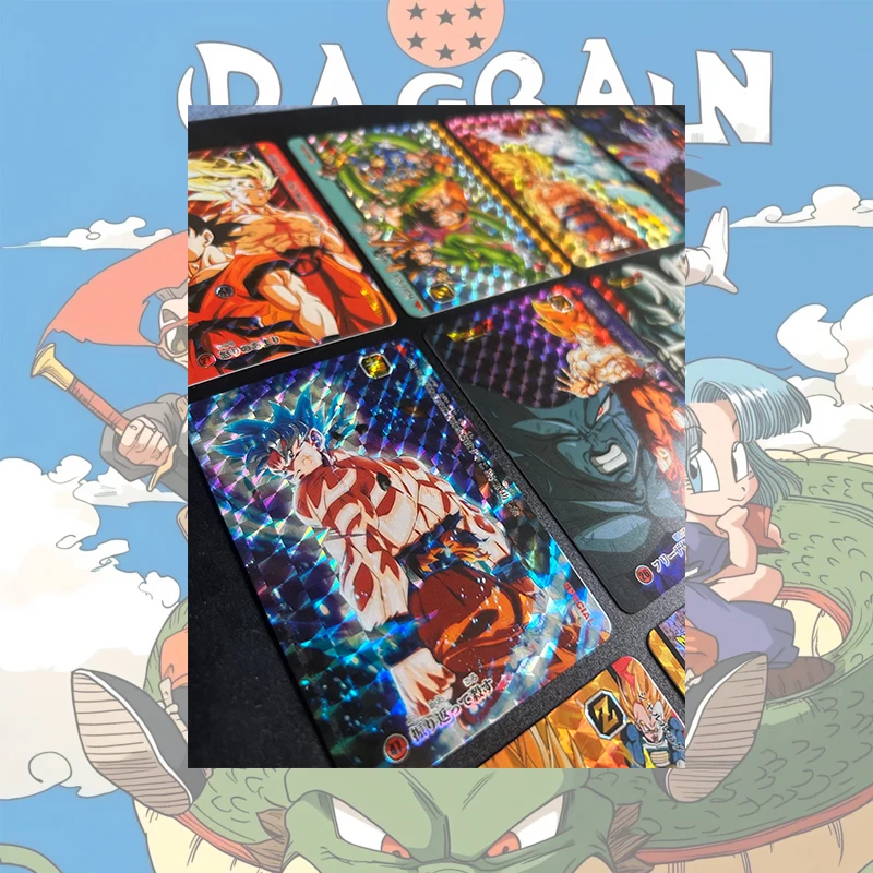 Anime Dragon Ball Diy Homemade Plaid Flash Cards Bulma Chichi Android 18 Son Goku Vegeta Iv Frieza Trunks Broli Collectible Card