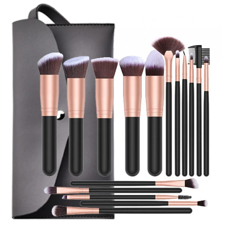 Set di 16 pennelli per trucco Pennello per fondotinta in polvere Pennello per ombretto in polvere Forniture di bellezza