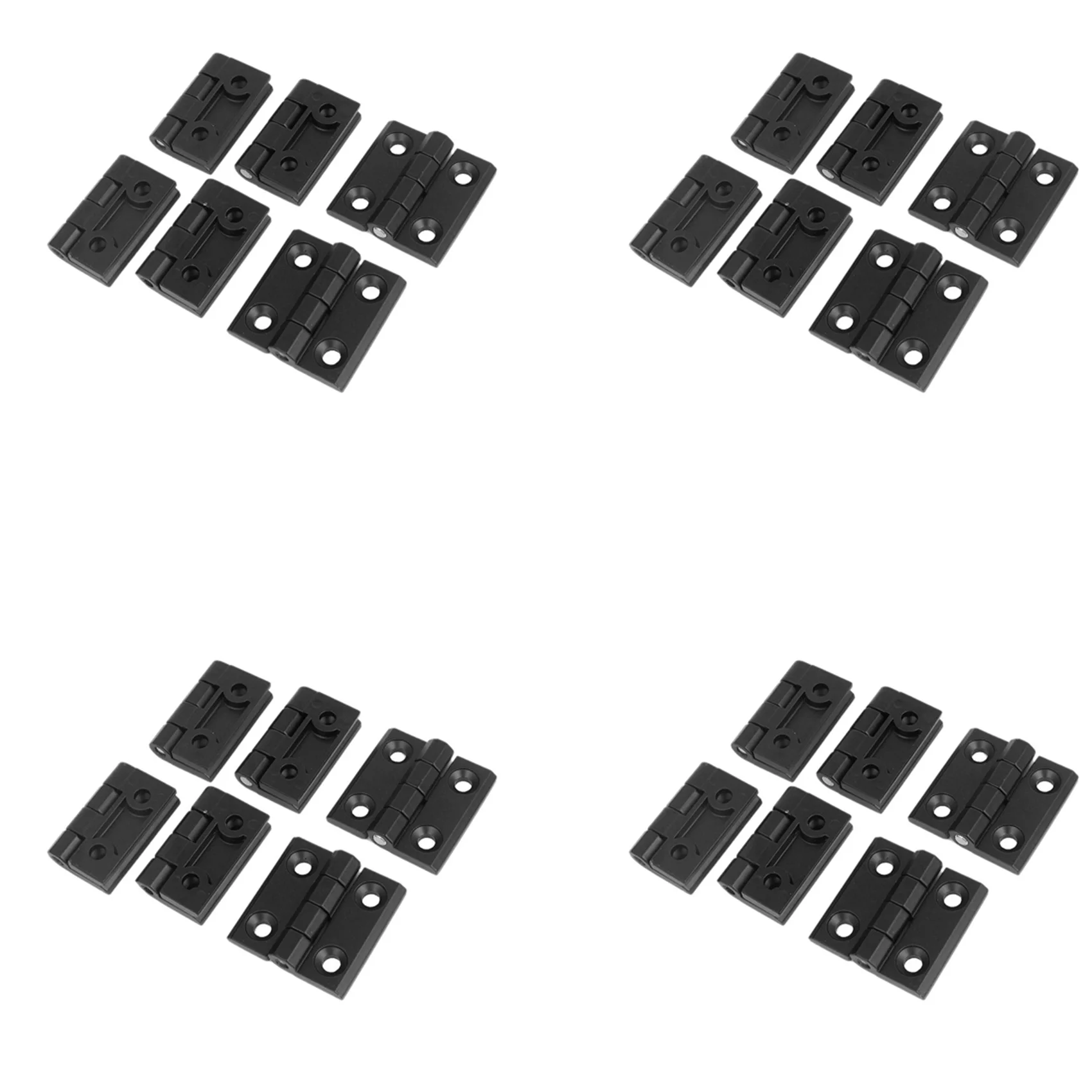 A36T-24 X Black Aluminum Furniture Cabinet Door Hinge 50X50mm