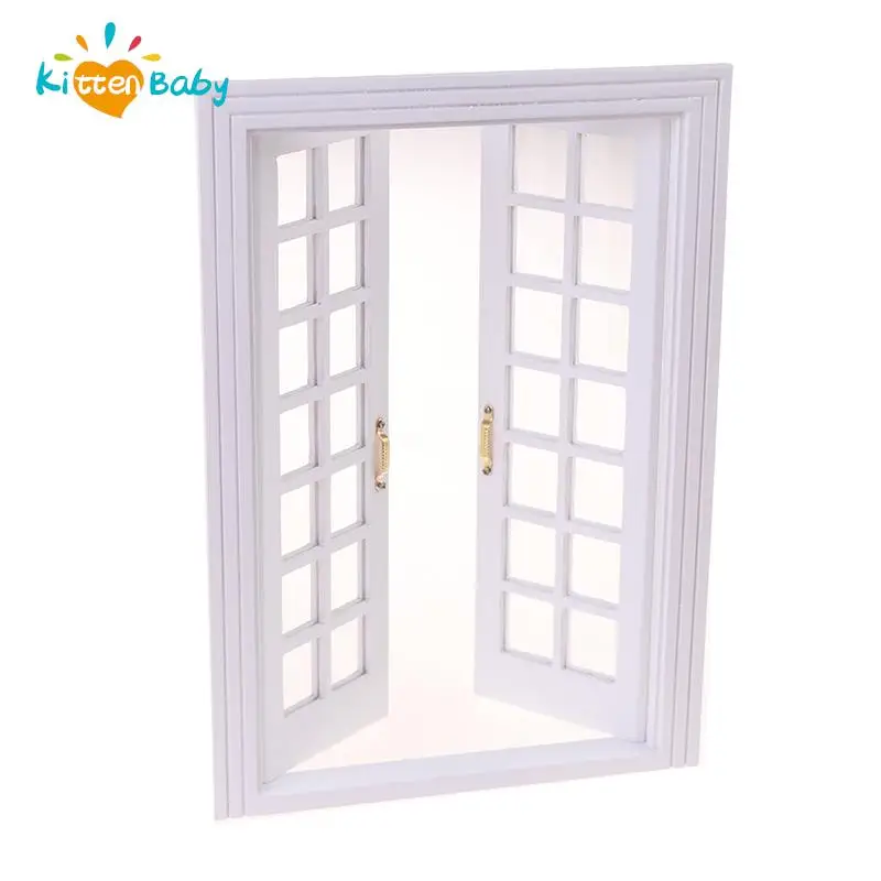 1:12 Dollhouse Wooden Window Door Frame Miniature Doll House Furniture Toys Dollhouse Miniature Window Panel Play House