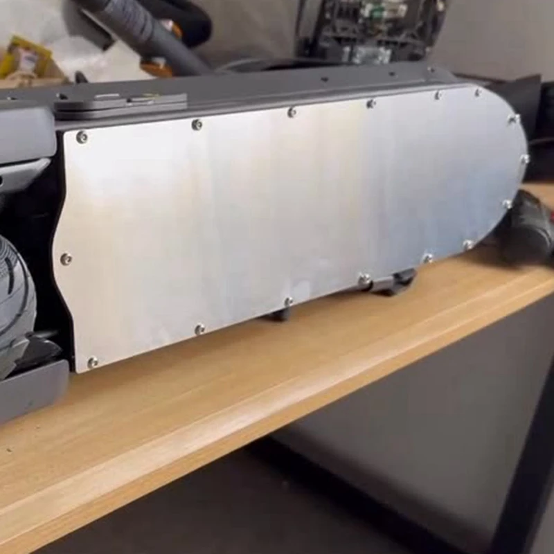 غطاء سفلي للبطارية غير القابل للصدأ للسكوتر الكهربائي ، حماية درع الهيكل ، قطع غيار إصلاح الفضة ، Ninebot Max G2