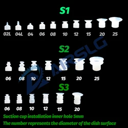 Vacuum Sucker Suction Cup Industrial,Single-layer Manipulator Pneumatic Accessories Powerful SP SPL Silicone Nozzle