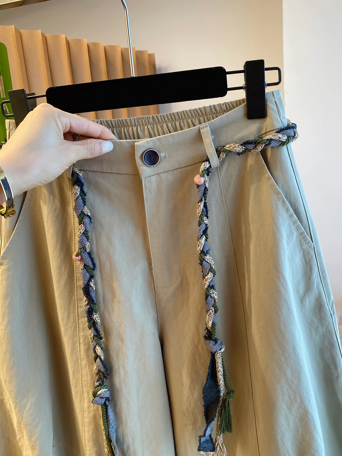 Hose für Damen, Baggy, Winter, Wolle, mit Fleece gefüttert, verdickt, gepolstert, Plüsch, Anti-Kälte, winddicht, Outdoor, Cargo-Stil, funktionell, Vintage