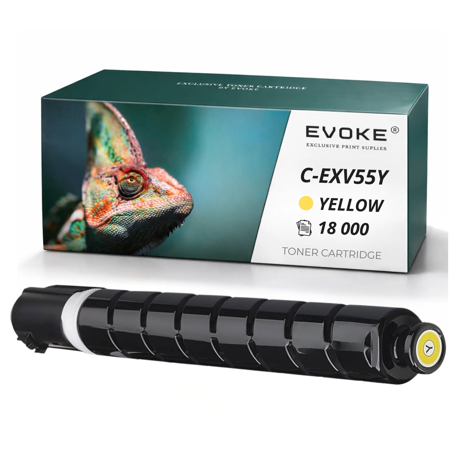 Evoke Compatibele Toner voor Canon C-Exv55Y Cexv55Y C-Exv55 Cexv55 2185C002 Geel 18000 Pagina's Ir C256 C356 C257