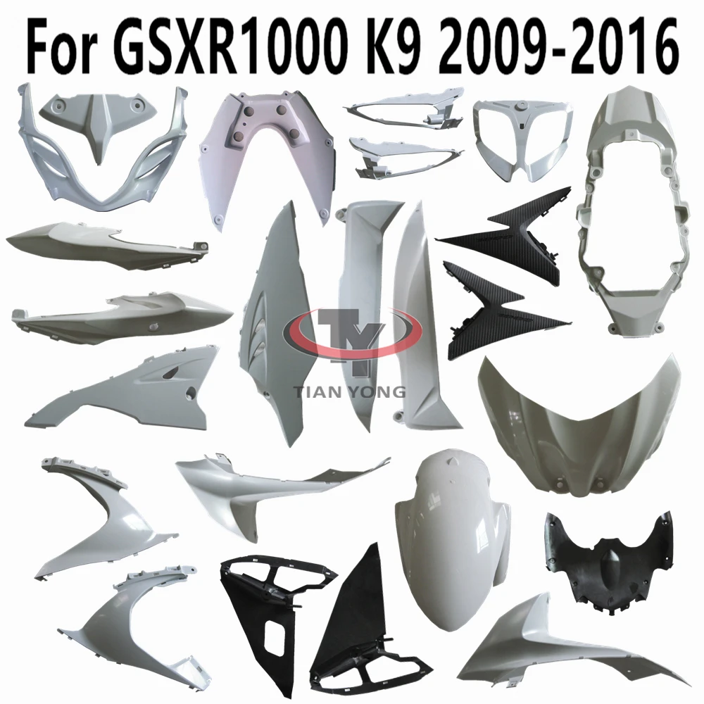 Motorcycle For GSXR1000 K9 GSX GSXR 1000 2009-2012-2014-2016 Unpainted Fairing Bodywork Components Cowling Plastic parts